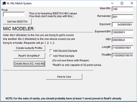 free mic matching software