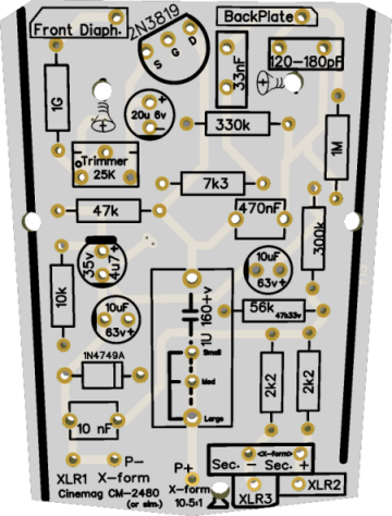 Neumann U87 cardioid only clone kit based on ORS circuit