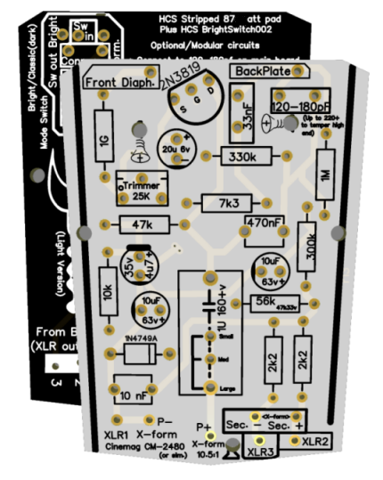 Stripped u87ai ORS version circuit with add-on att pad switchable daughterboard - modular